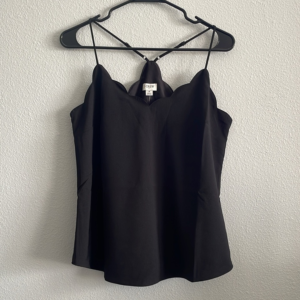 J.Crew Mercantile Women's Scalloped Crepe Cami Size 4